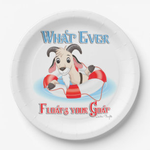 Whatever Floats Your Goat Paper Plate