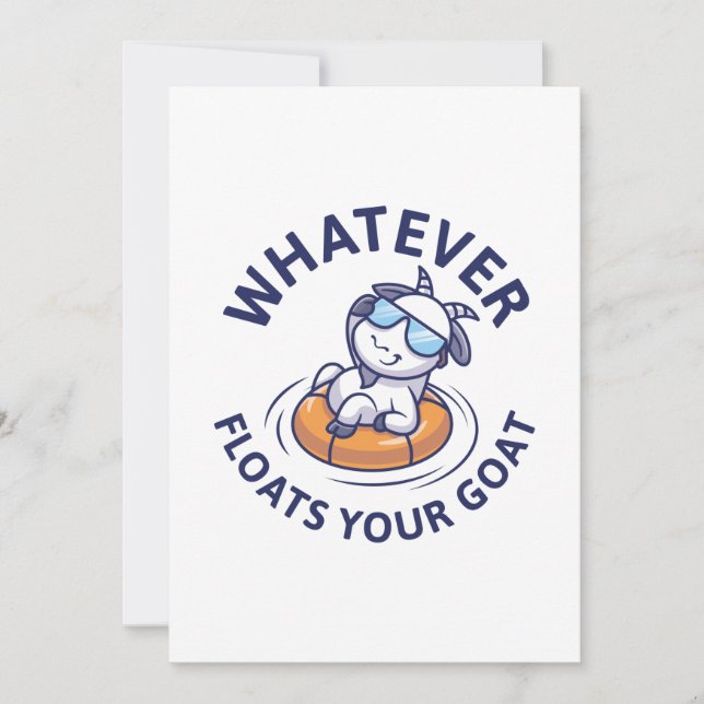 Whatever Floats Your Goat Thank You Card (Front)