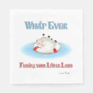 Whatever Floats Your Little Lamb Napkin