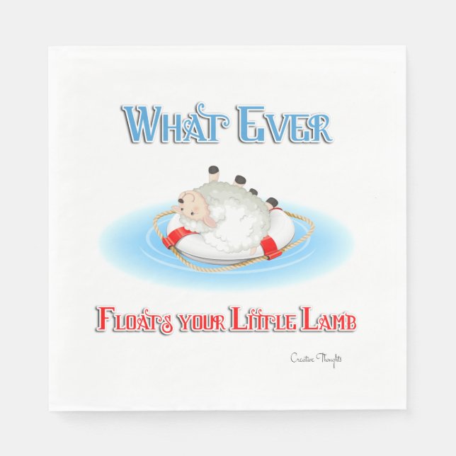 Whatever Floats Your Little Lamb Napkin (Front)