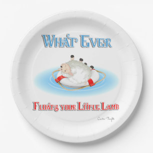 Whatever Floats Your Little Lamb Paper Plate