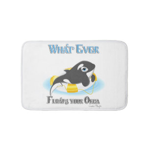 Whatever Floats Your Orca Whale Bath Mat