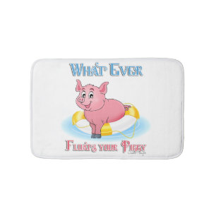 Whatever Floats Your Piggy Bath Mat