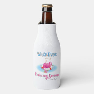 Whatever Floats Your Silly Flamingo Bottle Cooler