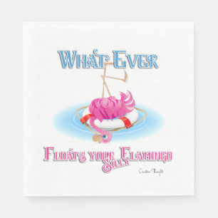 Whatever Floats Your Silly Flamingo Napkin