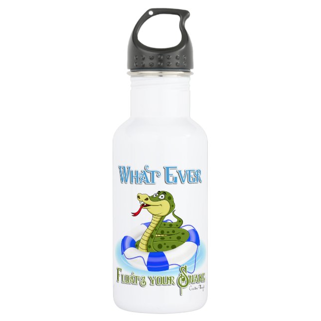Whatever Floats your Snake 532 Ml Water Bottle (Front)