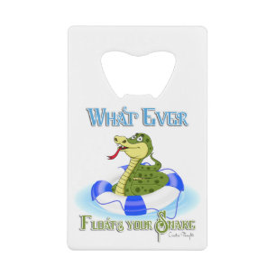 Whatever Floats your Snake Wallet Bottle Opener