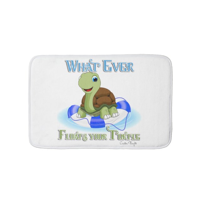Whatever Floats Your Turtle 2 Bath Mat (Front)