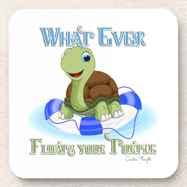 Whatever Floats Your Turtle 2 Coaster (Front)