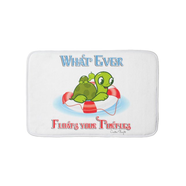 Whatever Floats Your Turtles 2 Bath Mat (Front)