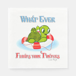 Whatever Floats Your Turtles 2 Napkin