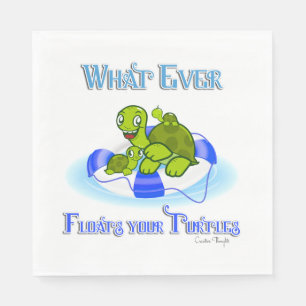Whatever Floats Your Turtles 3 Napkin