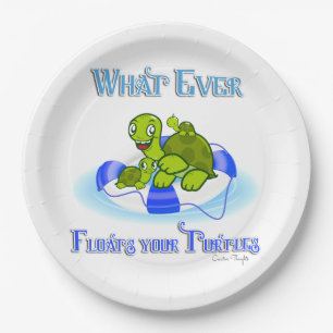 Whatever Floats Your Turtles 3 Paper Plate