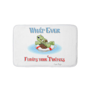 Whatever Floats Your Turtles Bath Mat