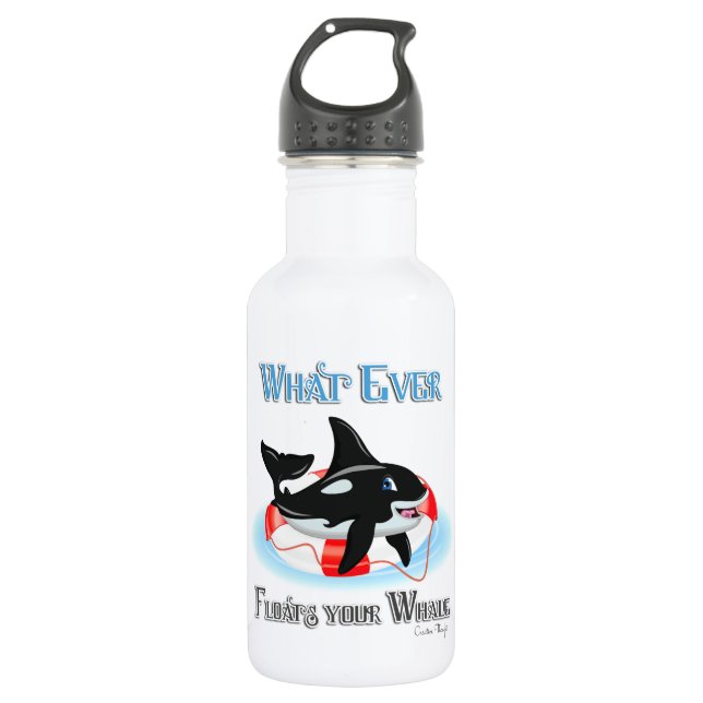 Whatever Floats Your Whale 2 532 Ml Water Bottle (Front)
