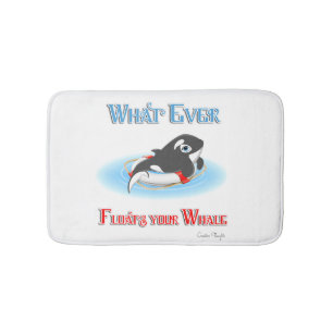 Whatever Floats Your Whale Bath Mat