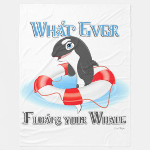 Whatever Floats Your Whale Fleece Blanket