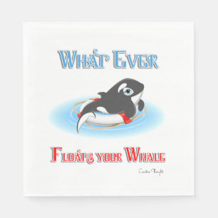 Whatever Floats Your Whale Napkin