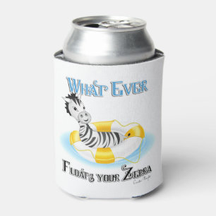 Whatever Floats Your Zebra 4 Can Cooler