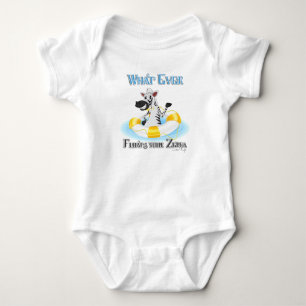 Whatever Floats Your Zebra Baby Bodysuit