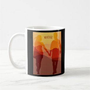 Whatever forever romantic couple holding hands coffee mug