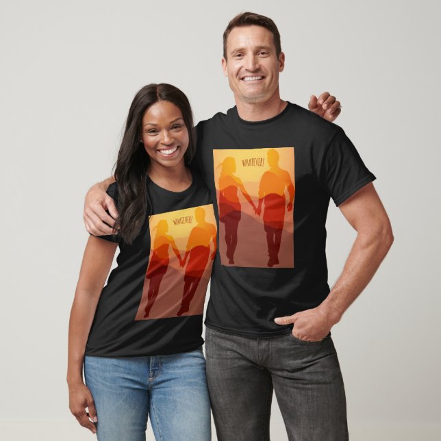 Whatever forever romantic couple holding hands T-Shirt (Unisex)