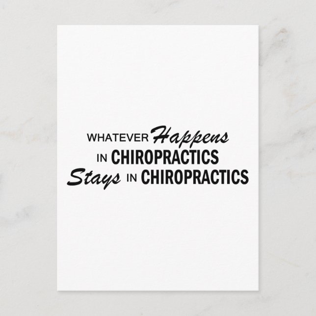 Whatever Happens - Chiropractics Postcard (Front)
