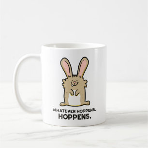 Whatever Hoppens, Hoppens Rabbit Pun Mug