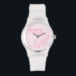 whatever, I'm late anyways Watch<br><div class="desc">Bubblegum pink and white,  whatever,  I'm late anyways watches!   

 Custom design request accepted. Click the 'ask the designer link" below.</div>