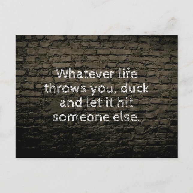 Whatever life throws you joke postcard (Front)