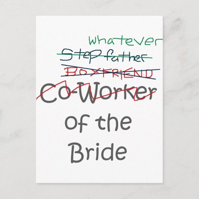 Whatever of the Bride Postcard (Front)
