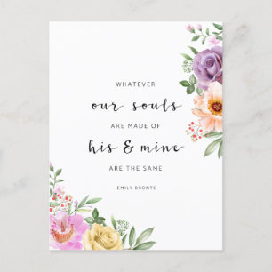 Whatever Our Souls Are Made Of, Emily Bronte Postcard