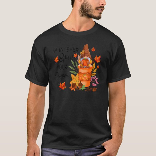 Whatever Spices Your Pumpkin  Coffee Fall Gnomes A T-Shirt (Front)