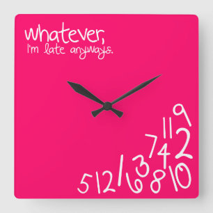 whatever square wall clock