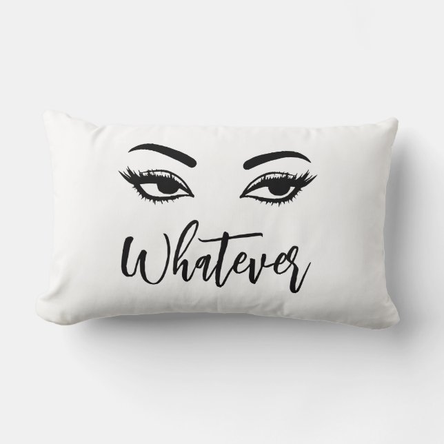Whatever Stylish Attitude Lumbar Pillow (Front)