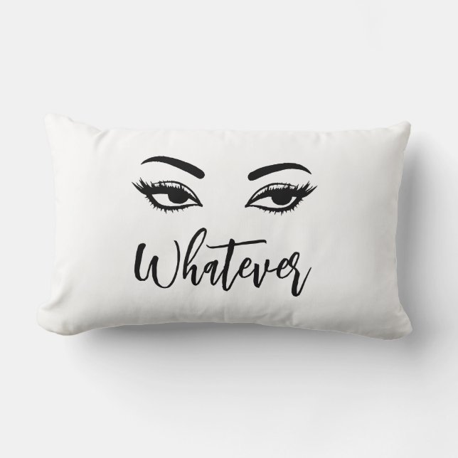 Whatever Stylish Attitude Lumbar Pillow (Front)