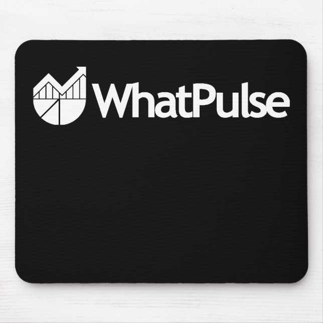 WhatPulse Mousepad - Black (Front)