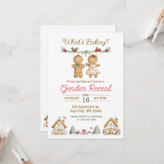 What's Baking Gender Reveal Invitation