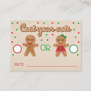 What's Baking Gender Reveal Voting Card