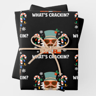 What's Crackin Christmas Nutcracker Funny Xmas Wrapping Paper Sheet