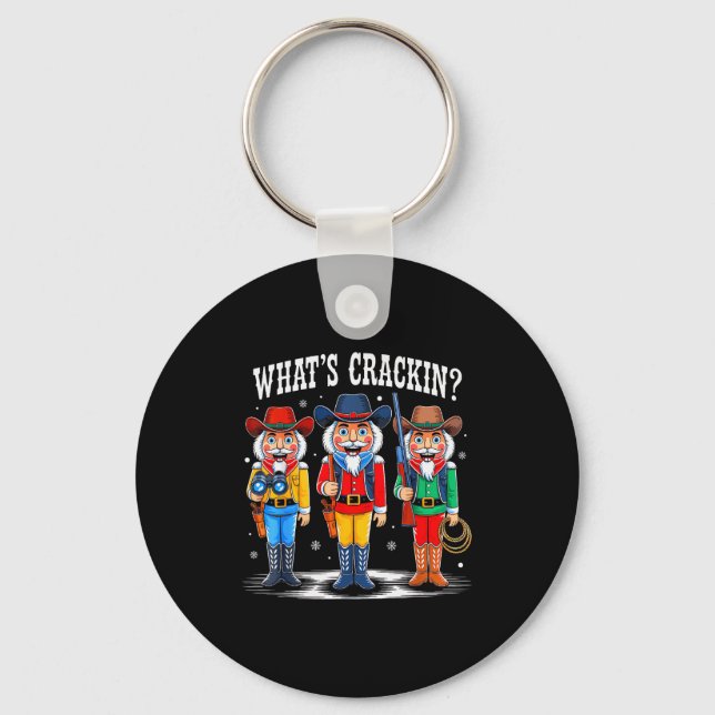 What's Crackin_ Nutcracker Christmas Family Xmas P Keychain (Front)