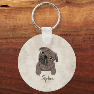 What's in a Pugaccino-Cute Dog-Pug- Keychain