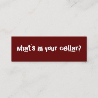 what's in your cellar? mini business card