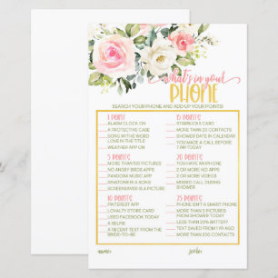 What's in Your Phone - Pink Floral & Gold