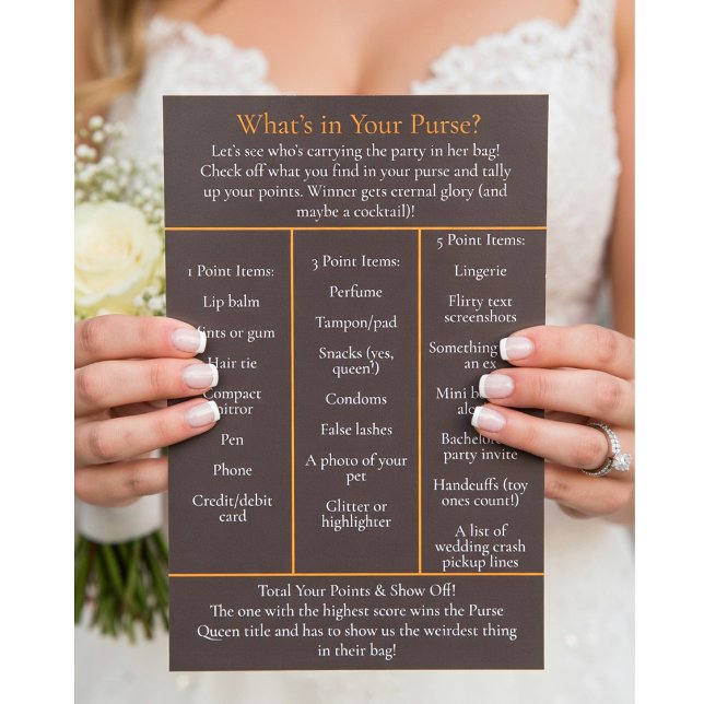 What's in Your Purse? Bachelorette Party Game (Creator Uploaded)