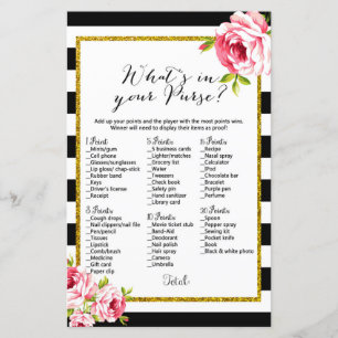 What's in your Purse - Bridal Shower Game