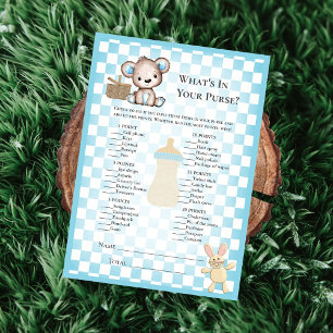 What's In Your Purse? Teddy Bear Picnic Game Card