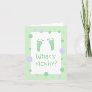 What's Kickin' baby shower invitation