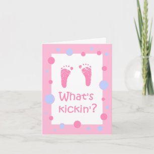 What's Kickin' baby shower invitation