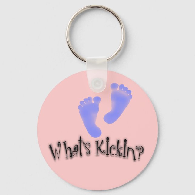 What's Kickin'? Maternity Design Keychain (Front)